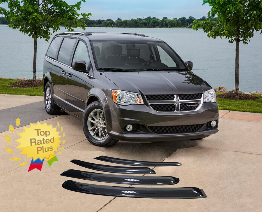 Window Visors Deflectors Fits for Grand Caravan Town & Country 2008-2020(4pcs).