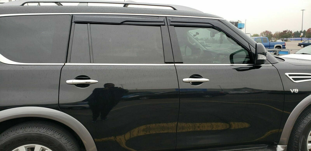 For Nissan Armada Y62 2017 2022 Window Visor Vent Sun Shade Rain